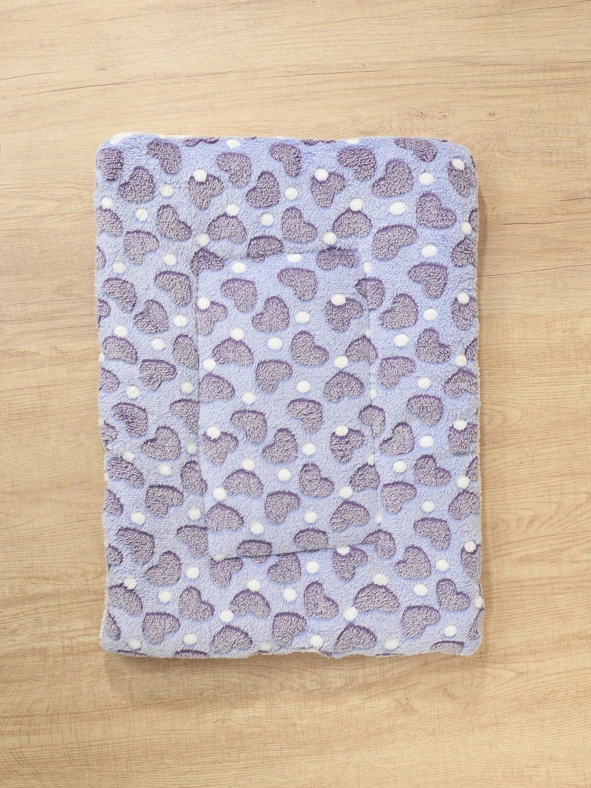1pc Polyester Star & Heart Breathable Washable Thick Pet Bed Mat For Medium-Small Cats & Dogs, All Seasons (Teddy/Bichon Frise)
